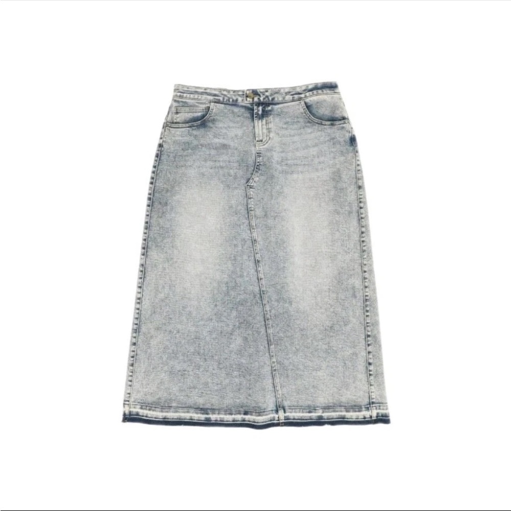 Wash Lab Light Wash Midi Skirt - Classic Everyday